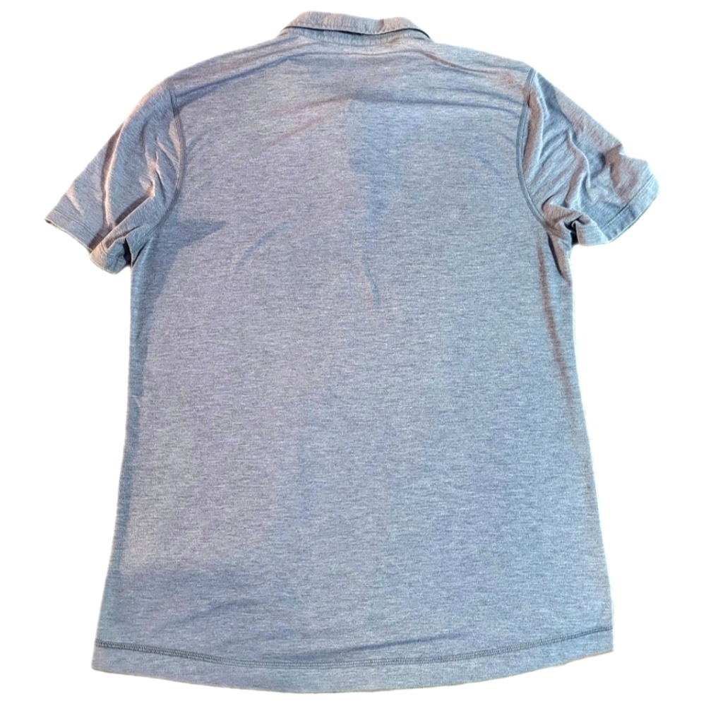 Lululemon // Men's Evolution Short Sleeve Polo / Heathered Fog Horn / L - Picture 3 of 6